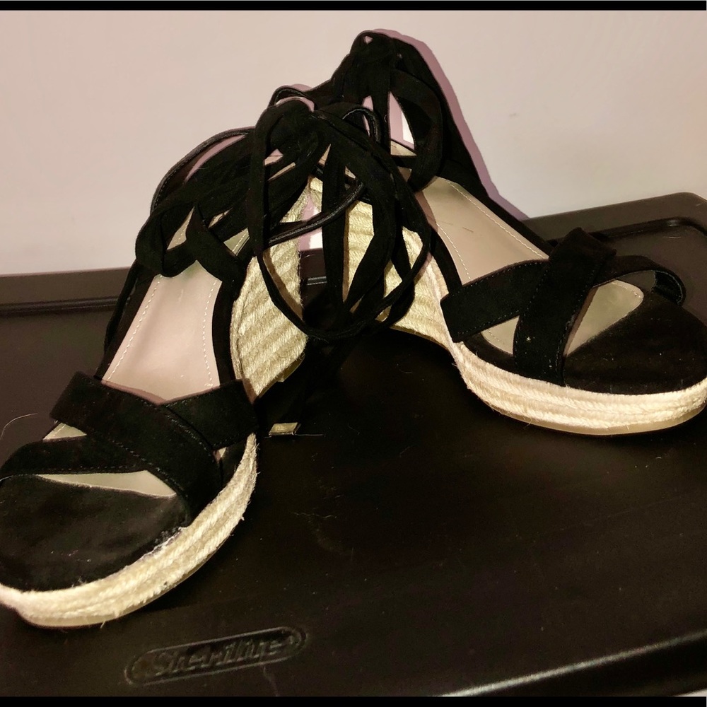 Strappy wedge sandals